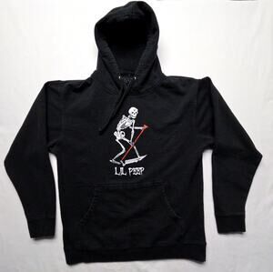 Lil Peep Schemaposse Hoodie Skeleton Graphic Mens Black XL Sweatshirt